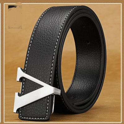Cinturón de Cuero para Hombre con Hebilla de Letras - Image 3