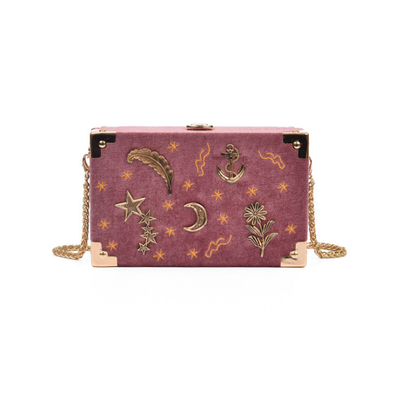 Bolso Bandolera Cuadrado con Bordado de Estrellas - Image 7