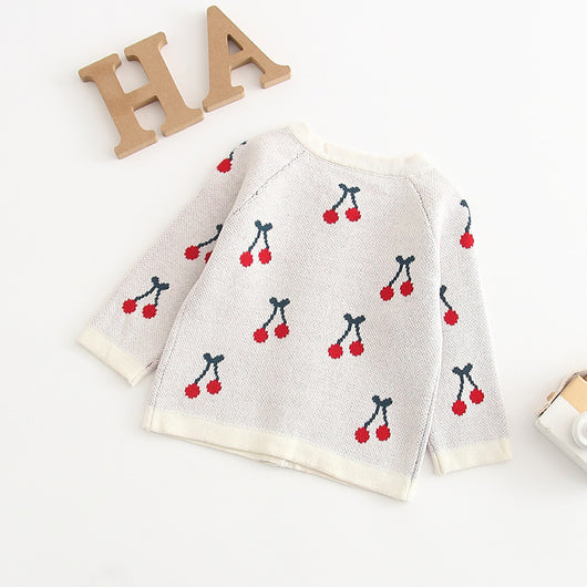 Cardigan Suéter Infantil Cereza Dulce