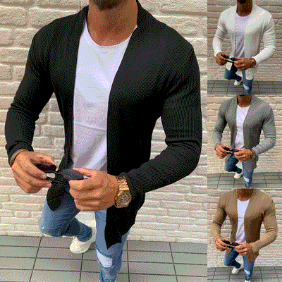 Cardigan Tejido de Manga Larga para Hombre