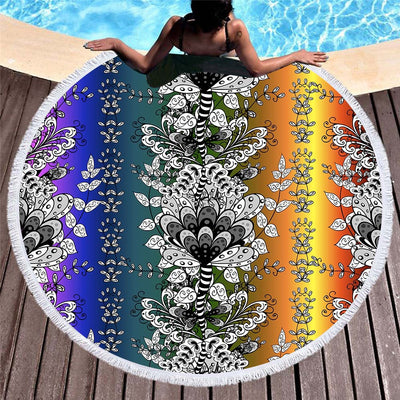 Toalla de Playa Circular Microfibra con Impresión Digital - Image 4