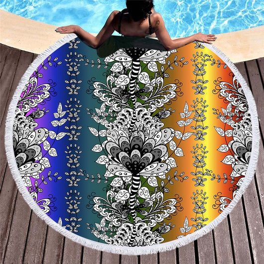 Toalla de Playa Circular Microfibra con Impresión Digital - Image 4