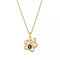 Cute Animal Dog Paw Personalized Custom Projection Necklace Dorado