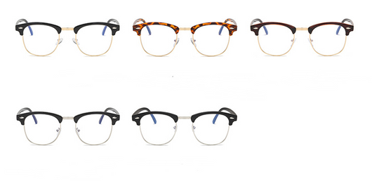 Gafas Metálicas Anti-Radiación con Cadena Trendy - Image 2