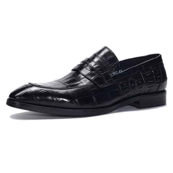 Zapatos de Cuero Genuino Business Set Foot para Hombre