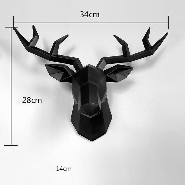 Escultura Decorativa de Cabeza de Venado Vintage - Accesorio Artístico Abstracto para Pared - Image 3