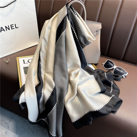 Pañuelo de Seda Satinada Versión Coreana - Bufanda Elegante para Mujer