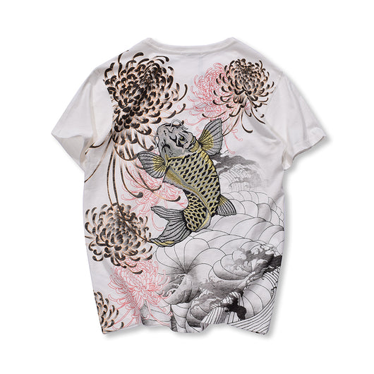 Camisa Koi Humo con Bordado Artesanal - Image 2