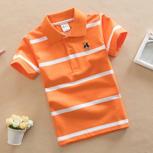 Polo Manga Corta Estilo Universitario para Niños