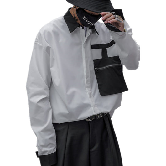 Camisa Blanca Oversized Manga Larga Estilo Coreano - Image 11