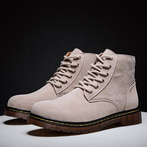 Botas Altas Estilo Británico - Calzado de Trabajo Casual Tallas Grandes
