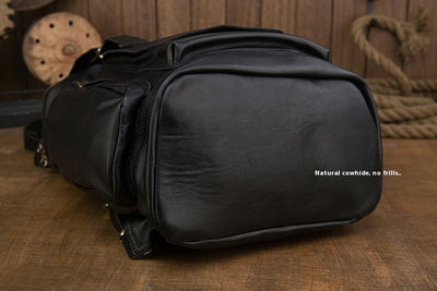 Mochila de Cuero Genuino Estilo Británico Gran Capacidad para Hombre Retro - Image 14