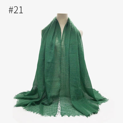 Pashmina de Algodón Suave con Flecos - Pañuelo Versátil para Mujer - Image 14