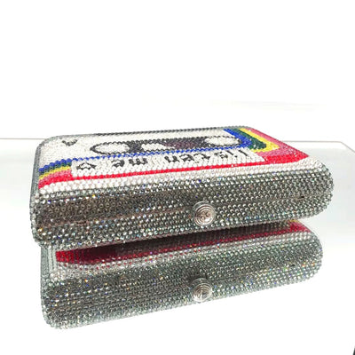 Bolso de Noche Clutch Cassette con Cristales para Mujer - Image 6