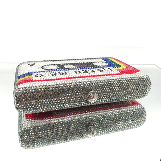 Bolso de Noche Clutch Cassette con Cristales para Mujer - Image 6
