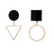 Asymmetric Geometric Round Triangle Earrings KC Dorado