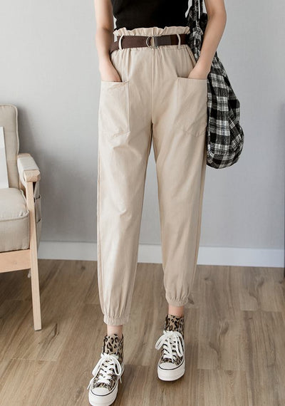 Pantalones Harem Cropped Sueltos - Image 6