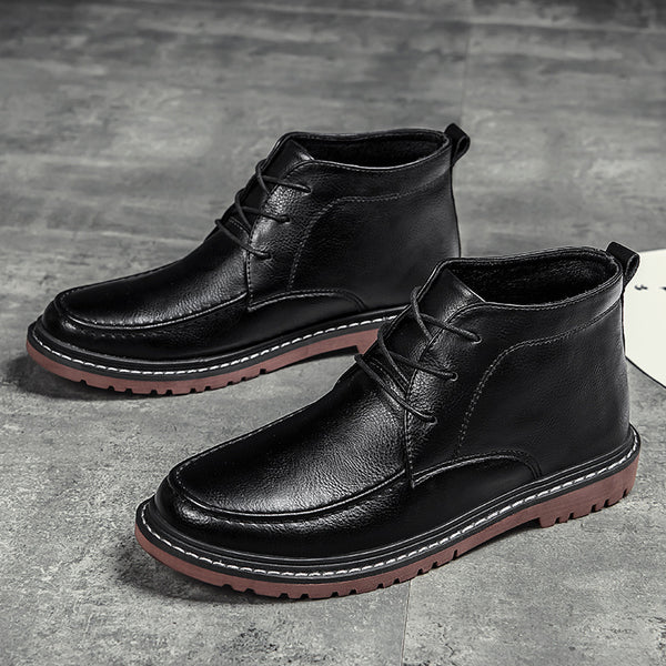 Botas Altas de Cuero para Hombre - Zapatos Premium de Caña Alta