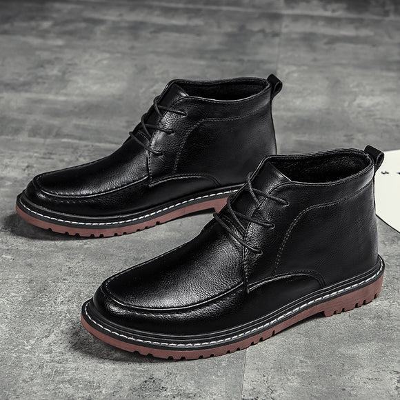 Botas Altas de Cuero para Hombre - Zapatos Premium de Caña Alta