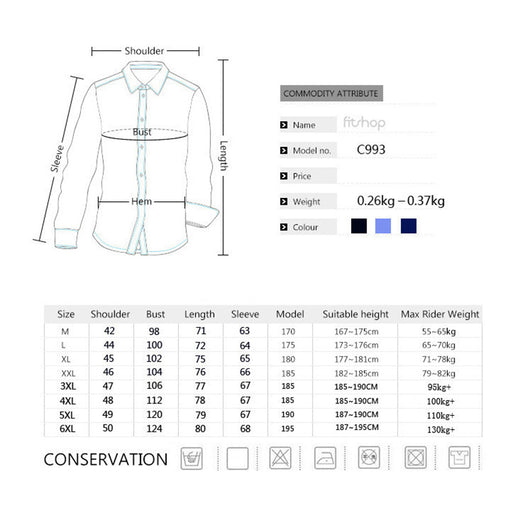 Camisa Vaquera Talla Grande Hombre Bolsillos Dobles Manga Larga Slim - Image 6