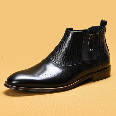 Botas de Cuero Retro para Invierno - Estilo Clásico Alto - Image 11