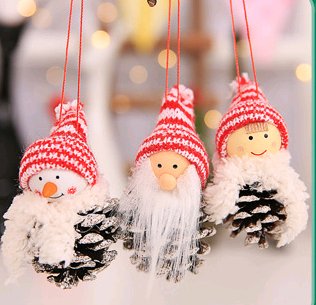 Set de 3 Figuras Navideñas Colgantes - Abuelo, Muñeco de Nieve y Niña - Image 7