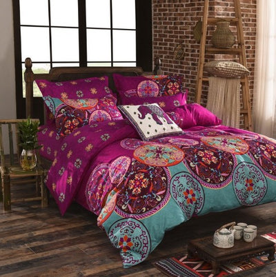 Juego de Cama de 3 Piezas con Estampado Étnico en Poliéster - Image 6