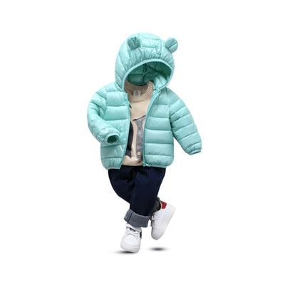 Chaqueta Acolchada Infantil con Plumón Ligero y Orejas - Image 2