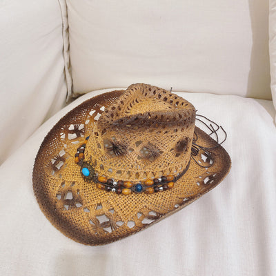 Sombrero Vaquero de Paja para Playa - Protección Solar Premium - Image 6