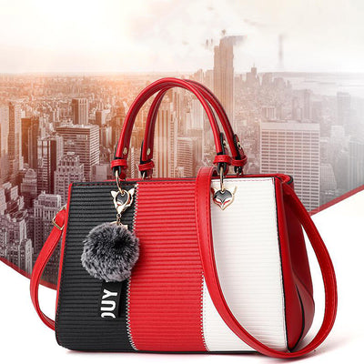 Bolso Crossbody Patchwork con Detalles de Pelotitas - Bolsa Mensajero Elegante para Mujer - Image 6