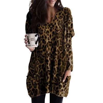 Blusa Casual Estampado Leopardo de Manga Larga para Mujer - Image 7