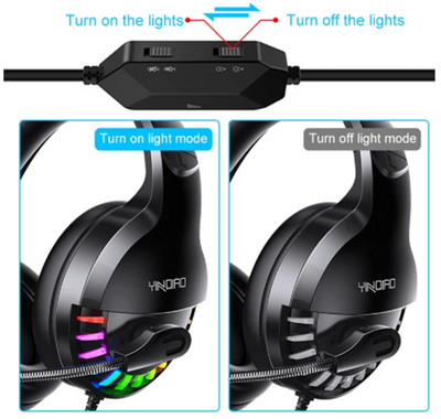 Auriculares Gaming con Cable, Micrófono y Tarjeta de Sonido - Image 3