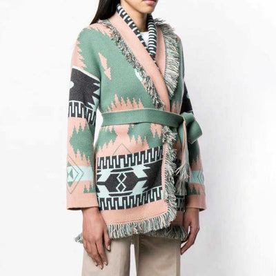 Suéter Bohemio de Cachemira con Flecos - Image 5