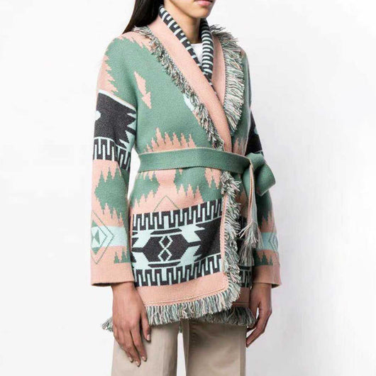 Suéter Bohemio de Cachemira con Flecos - Image 5