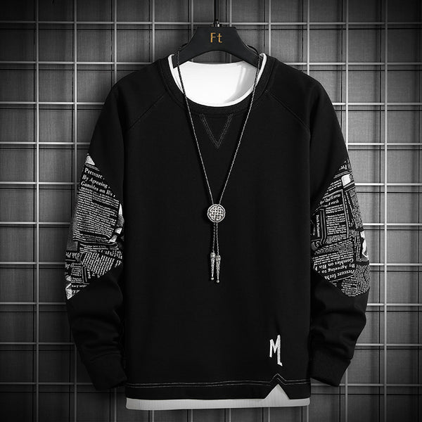 Suéter Holgado Cuello Redondo con Bloques de Color para Hombre