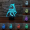 Lámpara 3D LED Ciervo con 7 Colores y Control Táctil