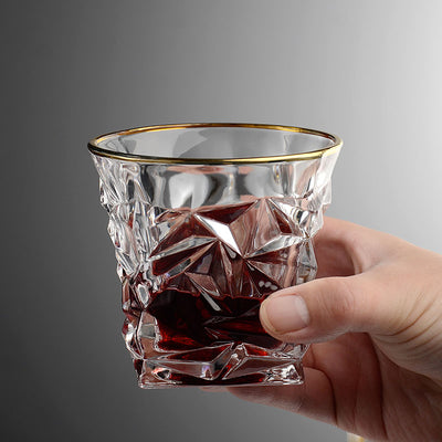 Juego de 2 Copas de Whiskey en Cristal Dorado - Image 2
