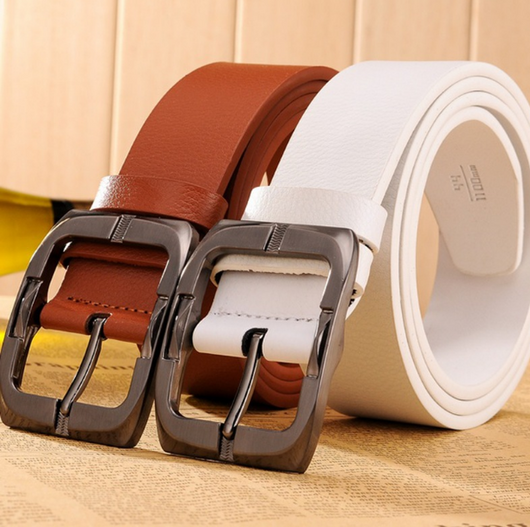 Cinturón de Cuero Premium para Hombre con Hebilla de Pasador
