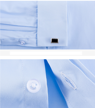 Camisa Francesa Manga Larga Slim Fit para Hombre - Image 9