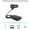 Cargador de Auto con 4 Puertos USB QC3.0 para Asiento Trasero con Cable y Soporte
