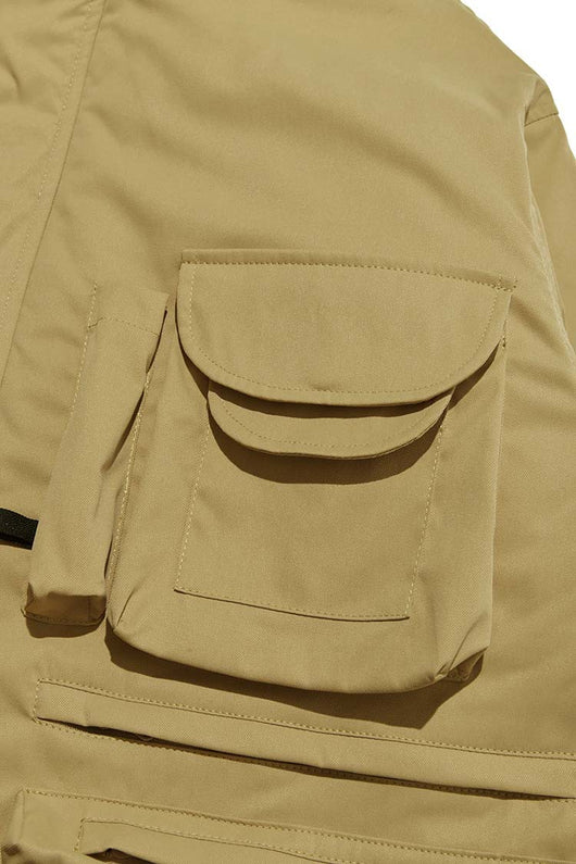 Abrigo de Trabajo Funcional Multi Bolsillos con Cuello de Pie - Image 12