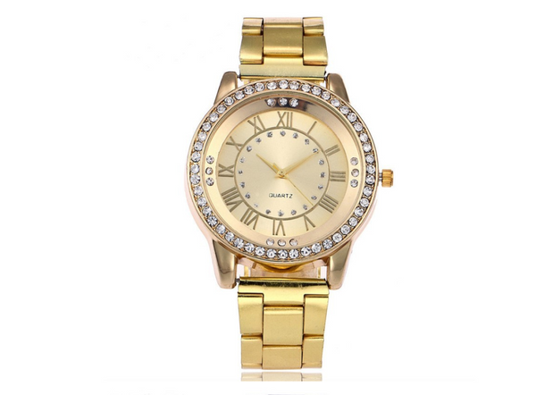 Reloj de Oro Rosado Vansvar Lujo para Mujer con Cristales Rhinestone - Image 4