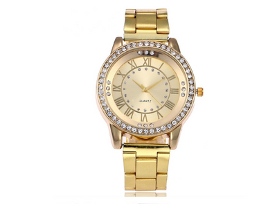 Reloj de Oro Rosado Vansvar Lujo para Mujer con Cristales Rhinestone - Image 4