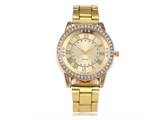Reloj de Oro Rosado Vansvar Lujo para Mujer con Cristales Rhinestone - Image 4