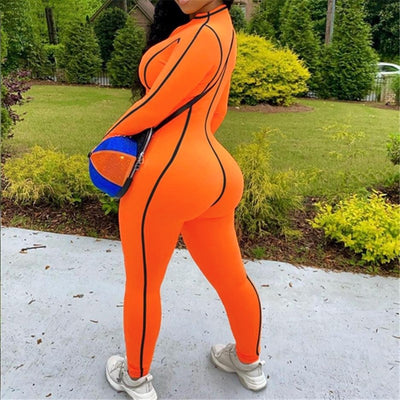 Jumpsuit Deportivo Ajustado con Cierre y Manga Larga para Mujer - Image 11