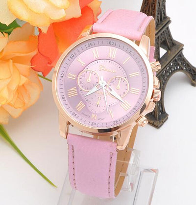 Reloj Digital de Cuero con Tres Esferas - Diseño Clásico Beige - Image 15