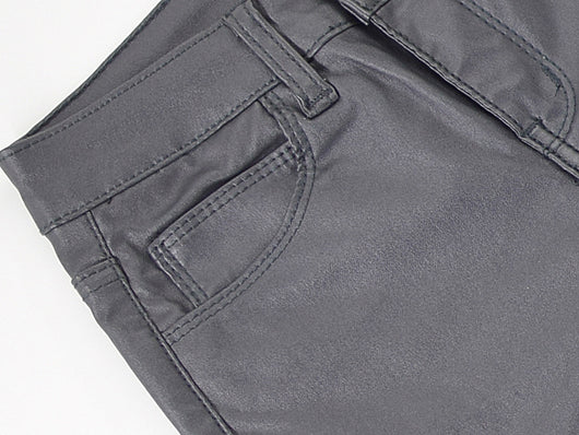 Pantalones de Cuero para Mujer - Diseño Denim Ajustado - Image 4
