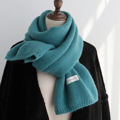Bufanda Cálida de Color Liso para Mujer - Otoño e Invierno - Image 8