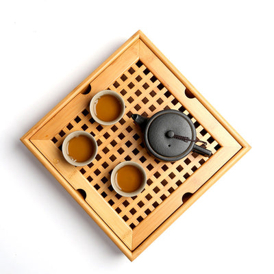 Bandeja de Té Bambú Ningya Cuadrada - Mesa de Ceremonia - Image 6