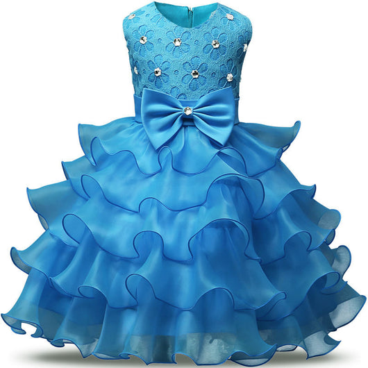 Vestido Princesa Esponjoso sin Mangas para Niñas - Image 4